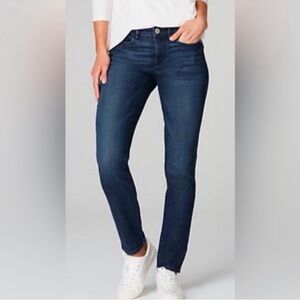 J. Jill Women's Authentic Fit Slim Ankle Jeans Denim Stretch Blue Size 14 Plus